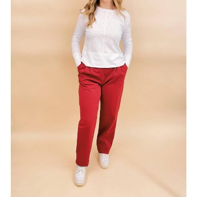 Women's Sophia Faux Leather Trousers - Mulla