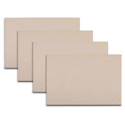 Dainty Home Lausanne Reversible Premium Vegan Leather 12" x 18" Placemats Set of 4