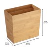 iDesign Set of 2 Small Rectangular Bathroom Trash Cans - Natural - 4 of 4