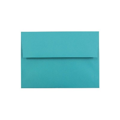 JAM Paper A7 Colored Invitation Envelopes 5.25 x 7.25 Sea Blue Recycled 27785