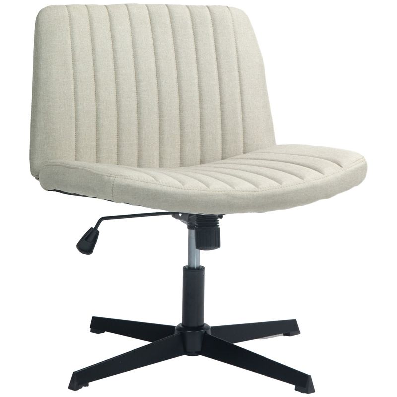 HOMCOM Mid Back Armless Office Chair with Wide Seat, Comfy Computer Chair for Home Office, 1 of 7