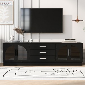68.9''W Modern Minimalist TV Stand for TVs up to 75", Entertainment Center Media Console Cabinet with Adjustable Shelves - ModernLuxe - 1 of 4