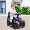 Costway 2-in-1 6V Kids Ride On  Car Toddler Push Car w/ Megaphone & Siren White\Black - 2 of 4