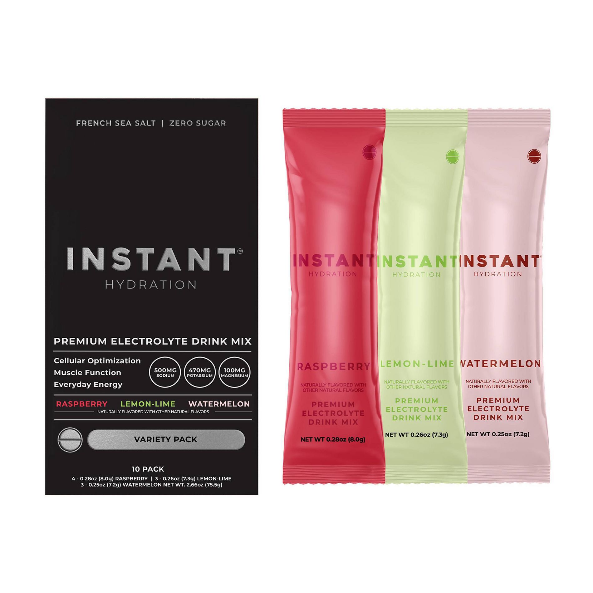 Instant Hydration Variety Pack Electrolyte Drink Mix Sports Drink - 10ct/75.5gms