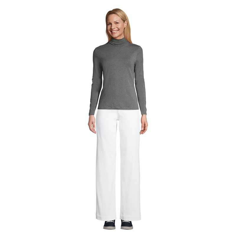 Lands' End Women's Lightweight Jersey Fitted Turtleneck, 5 of 6