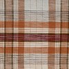 tagltd Eva Slub Weave Harvest Fall Orange Cotton Plaid Tablecloth, 84"L x 60"W x 125"H - 3 of 4