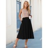 INSPIRE CHIC Women's Elastic Waist A Line Midi Skirts - 2 of 4