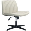NicBex Adjustable Home Office Chair Modern Armless Computer Chair Vanity Chair with Metal Frame and Low-Back for Office, Study, Living Room - 4 of 4