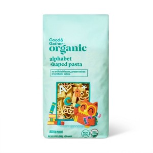 Alphabet Shaped Organic Kids' Pasta - 12oz - Good & Gather™ - 1 of 4
