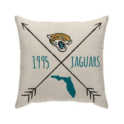 NFL Jacksonville Jaguars Cross Arrow Decorative Throw Pillow