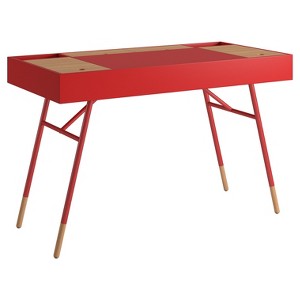 Minerva Lift Top Mid Century Desk Red - Inspire Q