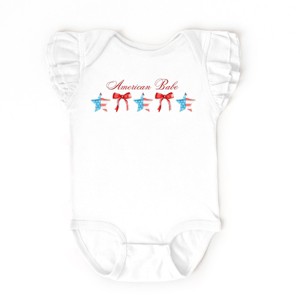The Juniper Shop American Babe Star Bow Coquette  Flutter Sleeve Bodysuit - 1 of 4