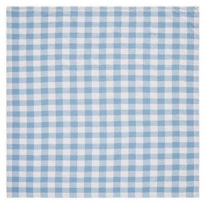 Annie Buffalo Check Blue Table Topper 40x40 VHC Brands