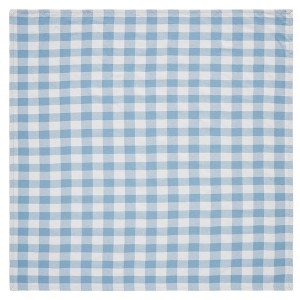 Annie Buffalo Check Blue Table Topper 40x40 VHC Brands - 1 of 4