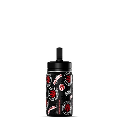 NBA Toronto Raptors 14oz Kids Stainless Steel Water Bottle With Straw Lid and Flexible Handle