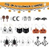 Bulk Halloween Earring Set - 10 Pairs of Ghost, Bat & Spider Earrings for Women, Party Favor Jewelry - 2 of 4