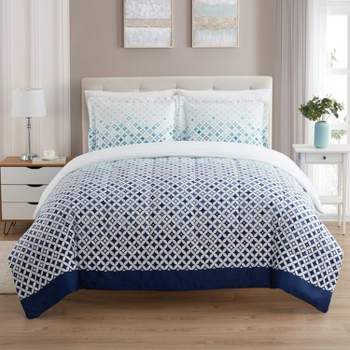 Sweet Home Collection | Bed-in-A-Bag Unique Printed Comforter & Solid Color Sheet Set Soft All Season Bedding
