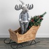 Sullivans Christmas Decorative Sculpture Display Sleigh 24"H Brown - 2 of 4