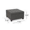 NicBex 31 Inch Square Upholstered Storage Ottoman Bench with Legs for Bedroom,Living Room,Entryway - 3 of 4