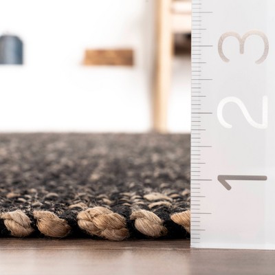 Charcoal Handmade Jute Blend 2' x 3' Area Rug