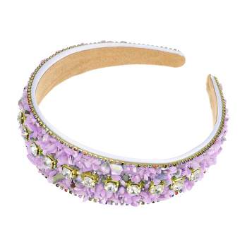 Unique Bargains Rhinestone Headband For Women Bling Padded Hairband Faux  Crystal Hair Accessories Multicolor 1.18 Inch Wide 1 Pc : Target