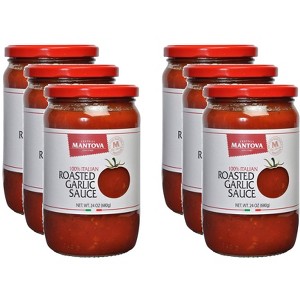 Mantova Tomato Sauce Roasted Garlic - Case of 6 - 24 OZ - 1 of 2