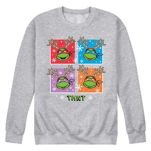 Men's - Teenage Mutant Ninja Turtles - Reindeer Turtles Graphic Fleece Sweatshirt - 1 of 4