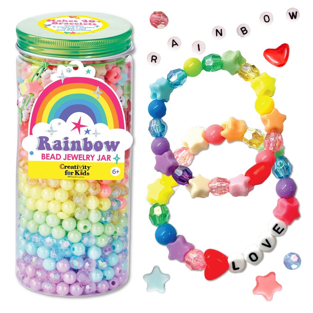 Creativity for Kids Rainbow Bead Jewelry Jar