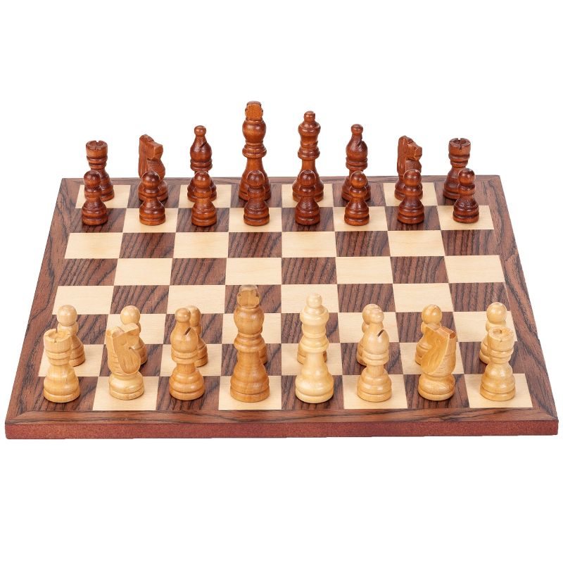 WE Games Classic Staunton Wood Chess Set - 12 in. Board, 2.75 in. King, 4 of 6