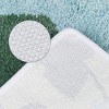 Unique Bargains Soft Non-Slip Thick Shaggy Water Absorbent Botanical Pattern Bath Floor Mat - 4 of 4