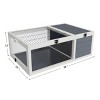 39" Wooden Tortoise House with Waterproof Trays And Viewing Windows,Indoor And Outdoor Reptile Cage Habitat,Dark Gray-LAOTIES - 4 of 4