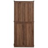 LunaLulinlk 71" Tall Kitchen Pantry Cabinet with 3 Pull Out Cabinet Organizers, Farmhouse Embossed Texture Storage Cabinet, Black - 3 of 4