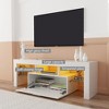 NicBex TV Stand for 55 Inch TV with LED Light Belt,TV Entertainment Center with Toughened Glass Shelf,TV Console Table for Living Room - 2 of 4