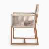 MAYEERTY Outdoor Dining Chairs Set of 2 Acacia Wood Rope Design Light brown Washable Cushion Backyard - 3 of 4