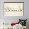 Amanti Art Winter Wonderland: Reindeer Procession by Melloi Art Prints Canvas Wall Art Print Framed - 4 of 4