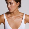 Lock Necklace, 14K Gold Plated Adjustable Paperclip Chain Dainty Lock Pendant Necklace Personalized Engraved Letter Jewelry for Women - 4 of 4