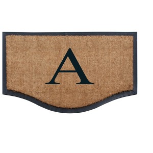 A1HC Heavy Duty Non-Slip Rubber Backed 24"x38", Thin Anti Shed Indoor Outdoor Monogrammed Doormat - 1 of 4