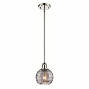 Innovations Lighting Athens Deco Swirl 1 - Light Pendant in  Polished Nickel - 1 of 1