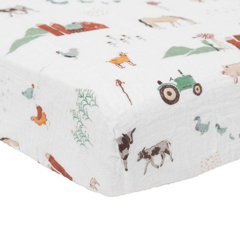 Little Unicorn Cotton Muslin Crib Sheet, 1 of 11