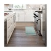 Martha Stewart Stella Ticking Stripe Slip-Resistant Kitchen Mat Runner, Mint Green/White, 20"x50" - image 2 of 4