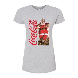 Women's - Coca-Cola - Vintage Santa With Presents Fitted Graphic T-Shirt - 1 of 3