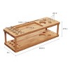 Makeup Station - Eco-Friendly Compact Modern Natural Bamboo Skincare Cosmetic and Vanity Organizer for Bedroom, Bathroom, or Dorm by Hastings Home - image 2 of 4