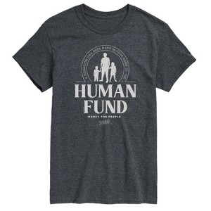 Men's Seinfeld Human Fund Money for People Short Sleeve Graphic T-Shirt - Heather Charcoal - Small - 1 of 4