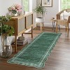 Machine Washable Runner Rug, Plush Scalloped Rug, Non-Slip Stain Resistant Polyester Runner for Hallway, Kitchen, Bathroom - 4 of 4