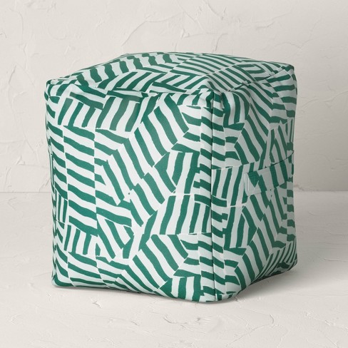 Outdoor Pouf Ziomara Turquoise - Opalhouse™ designed with Jungalow™ - image 1 of 4