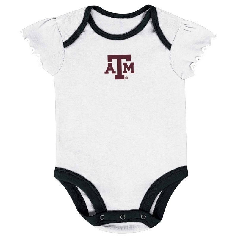 NCAA Texas A&#38;M Aggies Infant Girls&#39; 3pk Bodysuit Set, 3 of 5