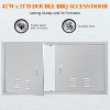 Stainless Steel Cabinet Door With Vent 42 Inches Width 21 Inches Height Double Door - 3 of 4
