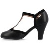 Journee Collection Womens Olina Wide Width Round Toe High Block Heel Pumps - image 2 of 4