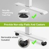 Homdox Origin Series Elec. Standing Mobile Home Office Desk 55" × 24" Ergonomic Computer Desk w/4 Preset Heights (Wheels additional 2.5" high) - 3 of 4