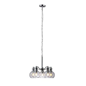 Chloe Lighting WACIAN Transitional 5 Light Chrome Hanging Chandelier 18" Wide - 1 of 4